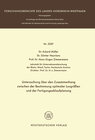 Buchcover Untersuchung über den Zusammenhang zwischen der Bestimmung optimaler Losgrößen und der Fertigungsablaufplanung