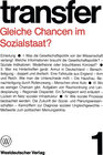 Buchcover Gleiche Chancen im Sozialstaat?