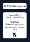 Buchcover Verläßliche Informationssysteme