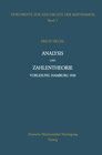 Buchcover Analysis und Zahlentheorie