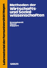 Buchcover Methoden der Wirtschafts- und Sozialwissenschaften