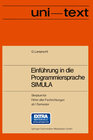 Buchcover Einführung in die Programmiersprache SIMULA