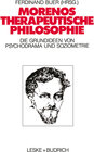 Buchcover Morenos therapeutische Philosophie