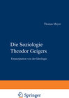 Buchcover Die Soziologie Theodor Geigers