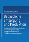 Buchcover Betriebliche Entsorgung und Produktion