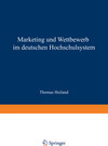 Buchcover Marketing und Wettbewerb im deutschen Hochschulsystem