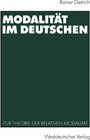 Buchcover Modalität im Deutschen