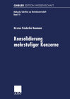 Buchcover Konsolidierung mehrstufiger Konzerne