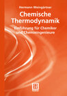 Buchcover Chemische Thermodynamik