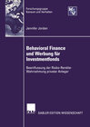 Buchcover Behavioral Finance und Werbung für Investmentfonds