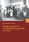 Buchcover Bevölkerungslehre und Bevölkerungspolitik vor 1933