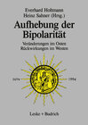 Buchcover Aufhebung der Bipolarität —