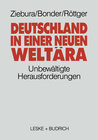 Buchcover Deutschland in einer neuen Weltära