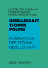 Buchcover Gesellschaft — Technik — Politik