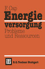 Buchcover Energieversorgung Probleme und Ressourcen