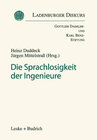 Buchcover Die Sprachlosigkeit der Ingenieure
