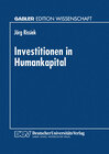 Buchcover Investitionen in Humankapital