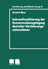 Buchcover Internationalisierung der Konzernrechnungslegung deutscher Versicherungsunternehmen