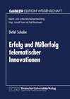 Buchcover Erfolg und Mißerfolg telematischer Innovationen