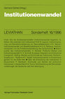 Buchcover Institutionenwandel