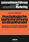 Buchcover Psychologische Marktforschung im Einzelhandel