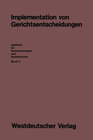 Buchcover Implementation von Gerichtsentscheidungen