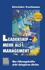 Buchcover Leadership - mehr als Management