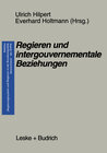 Buchcover Regieren und intergouvernementale Beziehungen