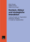 Buchcover Kontext, Akteur und strategische Interaktion