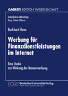 Buchcover Werbung für Finanzdienstleistungen im Internet