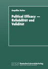 Buchcover Political Efficacy — Reliabilität und Validität