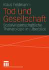 Buchcover Tod und Gesellschaft