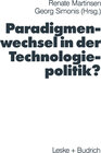 Buchcover Paradigmenwechsel in der Technologiepolitik?