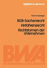 Buchcover BGB-Sachenrecht, Verfahrensrecht, Rechtsformen der Unternehmen