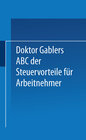 Buchcover Dr. Gablers ABC der Steuervorteile für Arbeitnehmer