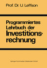 Buchcover Programmiertes Lehrbuch der Investitionsrechnung