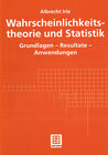 Buchcover Wahrscheinlichkeitstheorie und Statistik