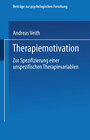 Buchcover Therapiemotivation