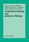 Buchcover Technikentwicklung und Politische Bildung