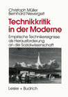 Buchcover Technikkritik in der Moderne