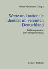 Buchcover Werte und nationale Identität im vereinten Deutschland
