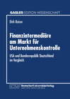 Buchcover Finanzintermediäre am Markt für Unternehmenskontrolle