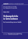 Buchcover Ordnungsbrüche in Unternehmen