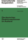 Buchcover Die deutschen Direktinvestitionen im Ausland