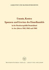 Buchcover Umsatz, Kosten, Spannen und Gewinn des Einzelhandels in der Bundesrepublik Deutschland in den Jahren 1961, 1962 und 1963