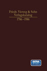 Buchcover Friedr. Vieweg & Sohn Verlagskatalog