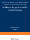 Buchcover Marketing für professionelle Dienstleistungen