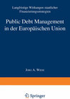 Buchcover Public Debt Management in der Europäischen Union
