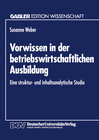 Buchcover Vorwissen in der betriebswirtschaftlichen Ausbildung