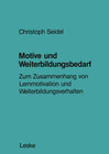 Buchcover Motive und Weiterbildungsbedarf
